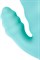 Рельефный вибратор с клиторальной стимуляцией Flovetta Flax, силикон, голубой, 17,5 см 457707