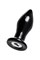 Стеклянная вибровтулка Sexus Glass, стекло, черная, 10,5 см 911007