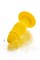 Анальная вибровтулка Штучки-дрючки, влагостойкая, силикон, желтая, 11 см 690026