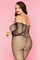 Костюм-сетка со стразами и стринги Candy Girl Jewelle черные, 2XL 843031-BLK-2XL