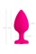 Анальная втулка ToDo by Toyfa Diamond Heart, силикон, розовая, 9,5 см, ? 4 см 357027