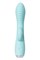 Вибратор с клиторальным стимулятором и язычком, JOS MILO, силикон, голубой, 20 см 783029