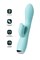 Вибратор с клиторальным стимулятором и язычком, JOS MILO, силикон, голубой, 20 см 783029
