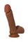 Реалистичный фаллоимитатор RealStick Elite Mulatto, коричневый, 16 см 982102-1