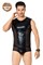 Костюм сетка + wetlook мужской SoftLine Collection (майка, шорты), черный, M/L 460517 - фото 107542