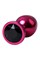 Анальная втулка Metal by TOYFA, металл, красная, с чёрным кристаллом, 8,2 см, ?3,4 см, 85 г 717008-95