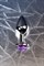 Анальная втулка Metal by TOYFA, металл, серебряная, с фиолетовым кристаллом, 8 см, ? 3,4 см, 85 г 717002-4