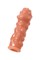 Насадка KOKOS с  дополнительной стимуляцией, реалистичная,TPE, телесный, 14.7 см ES.11-M