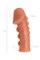 Насадка KOKOS  с дополнительной стимуляцией, реалистичная,TPE, телесный, 12.7 см ES.09-S