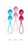 Набор вагинальных шариков Satisfyer  Balls C03 Double, силикон, ассорти, ? 3 см. J01511N