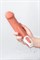 Нереалистичный вибратор Satisfyer Vibes Master, силикон, бежевый, 23,5 см. EE73-862-1017