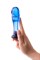 Анальный фаллоимитатор Sexus Glass, стекло, синий, 13 см 912186