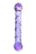 Двусторонний фаллоимитатор Sexus Glass, стекло, фиолетовый, 19,5 см 912147