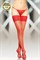 Чулки-сетка со швом SoftLine Collection, красный, M 553732 - фото 116015