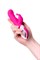Вибратор с клиторальным стимулятором JOS ELLY, с подогревом, силикон, розовый, 21,5 см 783003