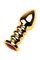 Анальная втулка Metal by TOYFA, металл, золотая, с красным кристаллом, 10,5 см, ? 4 см, 165 г 717056-9