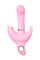 Вибратор поворотный c клиторальным стимулятором JOS Twistme, силикон, розовый, 19,5 см 783051