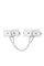 Оковы мини Pecado BDSM, со скруглёнными углами, натуральная кожа, белые 2224