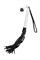 Плеть Pecado BDSM, белая рукоять, чёрные хлысты, натуральная кожа 5121