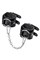 Наручники-браслеты Pecado BDSM, с двумя ремешками, натуральная кожа, чёрные 2207