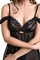 Комбинация бэби-долл c разрезом сзади Erolanta Sofia, черный (46-48) 740061 (46-48)