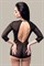 Эротический комбинезон Waname Preciosity с рукавами ? черный (42-44) 490005 (42-44)