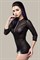 Эротический комбинезон Waname Preciosity с рукавами ? черный (42-44) 490005 (42-44)