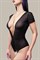 Эротическое боди Waname Abandon с короткими рукавами черное (54-56) 490003 (54-56)