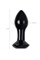 Анальная втулка Sexus Glass, стекло, черная, 8,5 см 912313