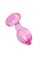 Анальная втулка Sexus Glass, стекло, розовая, 8,5 см 912312