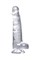 Реалистичный фаллоимитатор, TPE, прозрачный, 19 см 351023