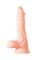 Реалистичный фаллоимитатор, TPE, телесный, 19 см 351017