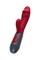Вибратор с клиторальным стимулятором, силикон, бордовый, 19,5 см 351016