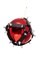 Новогодний шар Pecado BDSM, с шипами, глянцевый, красный, 10 см 13001-00