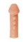 Насадка KOKOS реалистичная с дополнительной стимуляцией, TPE, телесная, 17,6 см CS.008-L