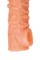 Насадка KOKOS реалистичная с дополнительной стимуляцией, TPE, телесная, 15.6 см CS.007-L