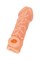 Насадка KOKOS реалистичная с дополнительной стимуляцией, TPE, телесная, 15.6 см CS.006-L