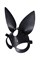 Маска Pecado BDSM, с ушками зайки, натуральная кожа, черный 7414
