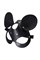 Маска Pecado BDSM, с ушками мышки, натуральная кожа, черный 7314