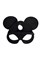 Маска Pecado BDSM, с ушками мышки, натуральная кожа, черный 7314